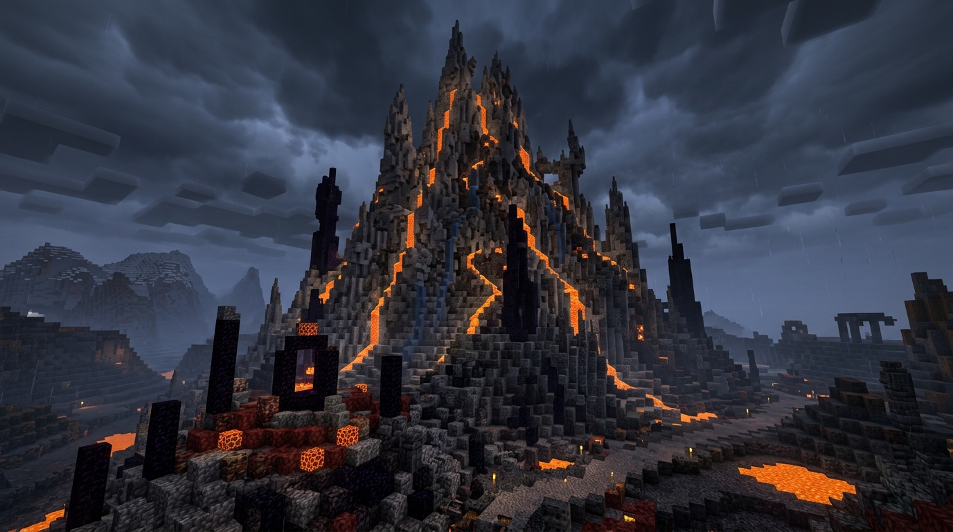 Lavacast monument on 2b2t.uz